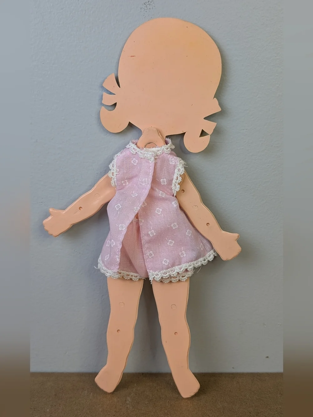 Vintage 70s Skinny Jinny Blonde Flat Posable Jointed Doll, Durham Industries - Picture 2 of 9